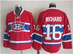 Montreal Canadiens #16 Henri Richard CCM Vintage Red Jersey