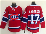 Montreal Canadiens #17 Josh Anderson Red Jersey