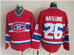 Montreal Canadiens #26 Mats Naslund 1980's CCM Vintage Red Jersey