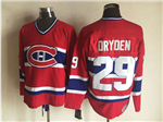 Montreal Canadiens #29 Ken Dryden CCM Vintage Red Jersey