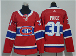 Montreal Canadiens #31 Carey Price Women's Red Jersey
