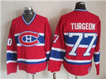 Montreal Canadiens #77 Pierre Turgeon CCM Vintage Red Jersey