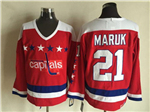 Washington Capitals #21 Dennis Maruk 1980's Vintage CCM Red Jersey
