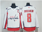Washington Capitals #8 Alexander Ovechkin White Jersey