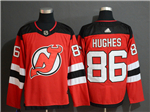 New Jersey Devils #86 Jack Hughes Red Jersey