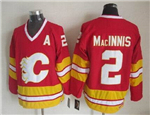 Calgary Flames #2 Al MacInnis 1989 CCM Vintage Red Jersey