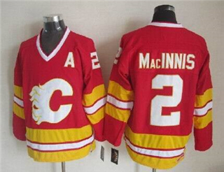 Calgary Flames #2 Al MacInnis 1989 CCM Vintage Red Jersey