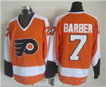 Philadelphia Flyers #7 Bill Barber CCM Vintage Orange Jersey