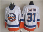 New York Islanders #31 Billy Smith CCM Vintage White Jersey