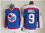 Winnipeg Jets #9 Bobby Hull 1989 CCM Vintage Blue Jersey