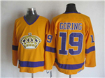 Los Angeles Kings #19 Butch Goring 1970's Vintage CCM Gold Jersey