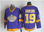 Los Angeles Kings #19 Butch Goring 1970's Vintage CCM Purple Jersey