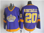 Los Angeles Kings #20 Luc Robitaille 1970's Vintage CCM Purple Jersey