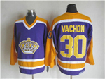 Los Angeles Kings #30 Rogie Vachon 1980's Vintage CCM Purple Jersey
