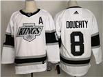 Los Angeles Kings #8 Drew Doughty White Vintage Jersey