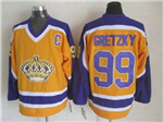 Los Angeles Kings #99 Wayne Gretzky 1980's Vintage CCM Gold Jersey
