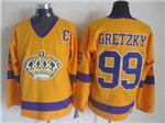 Los Angeles Kings #99 Wayne Gretzky 1970's Vintage CCM Gold Jersey