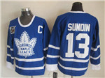 Toronto Maple Leafs #13 Mats Sundin 1991 CCM Vintage 75th Blue Jersey