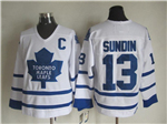 Toronto Maple Leafs #13 Mats Sundin CCM Vintage White Jersey