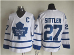 Toronto Maple Leafs #27 Darryl Sittler CCM Vintage White Jersey