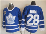 Toronto Maple Leafs #28 Tie Domi 1991 CCM Vintage 75th Blue Jersey