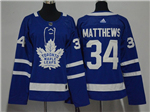 Toronto Maple Leafs #34 Auston Matthews Women's Blue Jersey