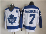 Toronto Maple Leafs #7 Lanny McDonald 1978 CCM Vintage White Jersey