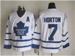 Toronto Maple Leafs #7 Tim Horton CCM Vintage White Jersey