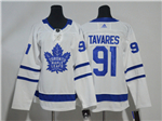 Toronto Maple Leafs #91 John Tavares Women's White Jersey