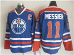 Edmonton Oilers #11 Mark Messier 1990 CCM Vintage Blue Jersey