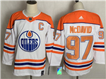 Edmonton Oilers #97 Connor McDavid White 2020/21 Reverse Retro Jersey