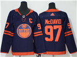 Edmonton Oilers #97 Connor McDavid Women's Alternate Navy Jersey