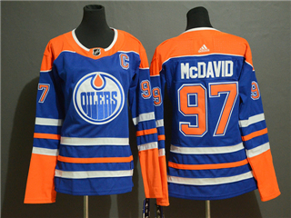 Edmonton Oilers #97 Connor McDavid Women's Royal Blue Jersey