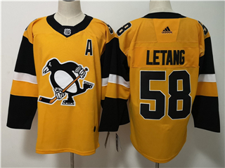 Pittsburgh Penguins #58 Kris Letang Alternate Gold Jersey
