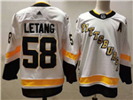 Pittsburgh Penguins #58 Kris Letang White 2020/21 Reverse Retro Jersey