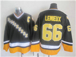 Pittsburgh Penguins #66 Mario Lemieux 1996 CCM Vintage Black Jersey