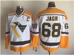 Pittsburgh Penguins #68 Jaromir Jagr 1996 Vintage CCM White Jersey