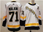 Pittsburgh Penguins #71 Evgeni Malkin White 2020/21 Reverse Retro Jersey