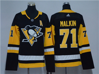 Pittsburgh Penguins #71 Evgeni Malkin Women's Black Jersey