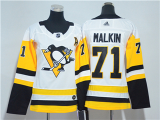 Pittsburgh Penguins #71 Evgeni Malkin Women's White Jersey