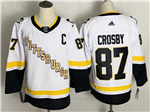 Pittsburgh Penguins #87 Sidney Crosby White 2020/21 Reverse Retro Jersey