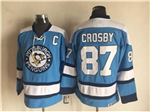 Pittsburgh Penguins #87 Sidney Crosby 1969 Vintage CCM Blue Jersey