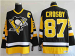 Pittsburgh Penguins #87 Sidney Crosby 1992 Vintage CCM Black/Gold Jersey