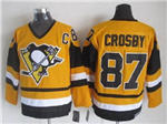 Pittsburgh Penguins #87 Sidney Crosby 1980's Vintage CCM Gold Jersey