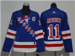 New York Rangers #11 Mark Messier Women's Home Royal Blue Jersey