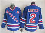 New York Rangers #2 Brian Leetch CCM Royal Blue Heroes of Hockey