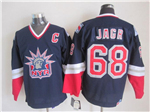 New York Rangers #68 Jaromir Jagr 1998 CCM Liberty Logo Navy Blue Jersey