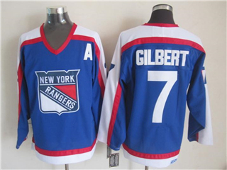 New York Rangers #7 Rod Gilbert 1977 CCM Throwback Blue Jersey
