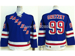 New York Rangers #99 Wayne Gretzky Youth CCM Vintage Royal Blue Jersey