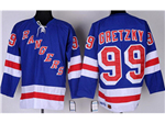 New York Rangers #99 Wayne Gretzky CCM Vintage Royal Blue Jersey